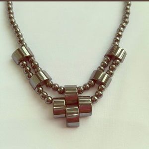Vintage Hematite Statement Necklace